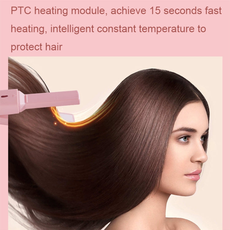 GLS-006 Dual-use Mini electric Splint for Straight and Curly Hair, Cherry Pink, Fresh green