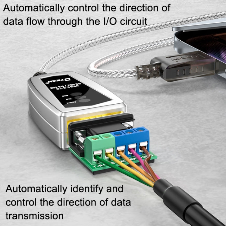 DTECH DT-5119 0,5 m USB-auf-RS485/422 industrieller Konverter Serielles Leitungskommunikationsadapter, DT-5119 0,5 m