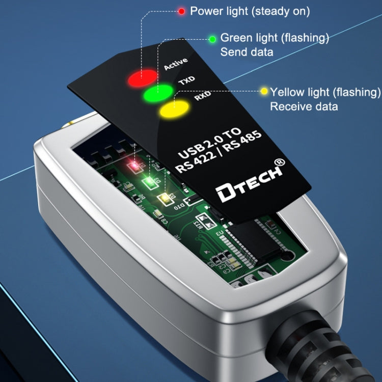DTECH DT-5119 0,5 m USB-auf-RS485/422 industrieller Konverter Serielles Leitungskommunikationsadapter, DT-5119 0,5 m