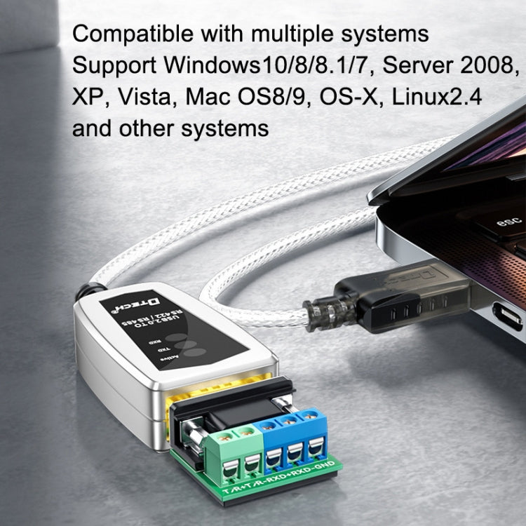 DTECH DT-5119 0,5 m USB-auf-RS485/422 industrieller Konverter Serielles Leitungskommunikationsadapter, DT-5119 0,5 m