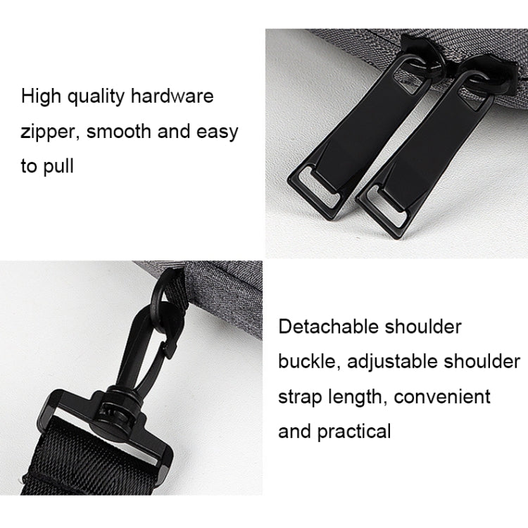 DJ04 Hidden Handle Waterproof Laptop Bag, Size: 13.3 inches(Grey)