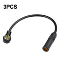 3 PCS Automobile DIN Female Mouth Transfer ISO Female Mouth Audio Antenna Switch Plug, DIN Female Mouth Transfer ISO Female Mouth