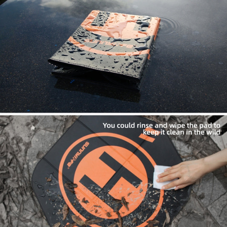 Sunnylife Drohne Universelles doppelseitiges faltbares Leder-Helipad, Größe: 55 x 50 cm