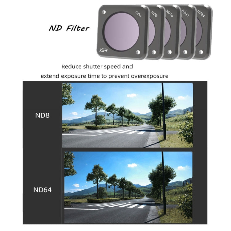 JUNESTAR Action-Kamera-Filter für DJI Action 2, Ausführung:, ND4, ND8, ND16, ND32, ND64, ND1000, ND8PL, Makro 10X, Nacht, CS-3IN1, CS-4in1, CS-4in1 (NDPL), CS-6IN1, CS-8in1