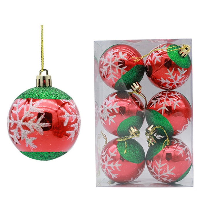 6 Stk./Pack 6 cm bemalte Weihnachtskugel Deko-Accessoires