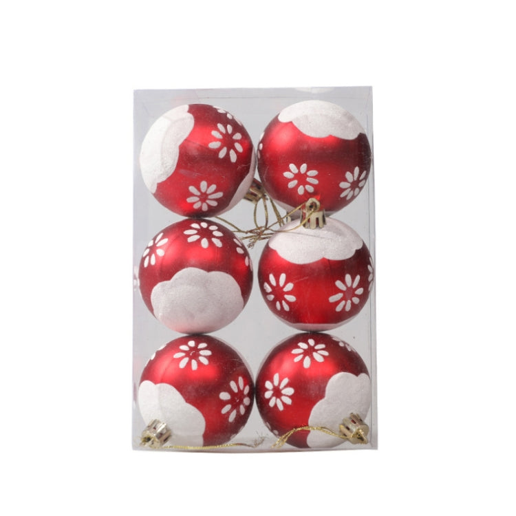 6 Stk./Pack 6 cm bemalte Weihnachtskugel Deko-Accessoires