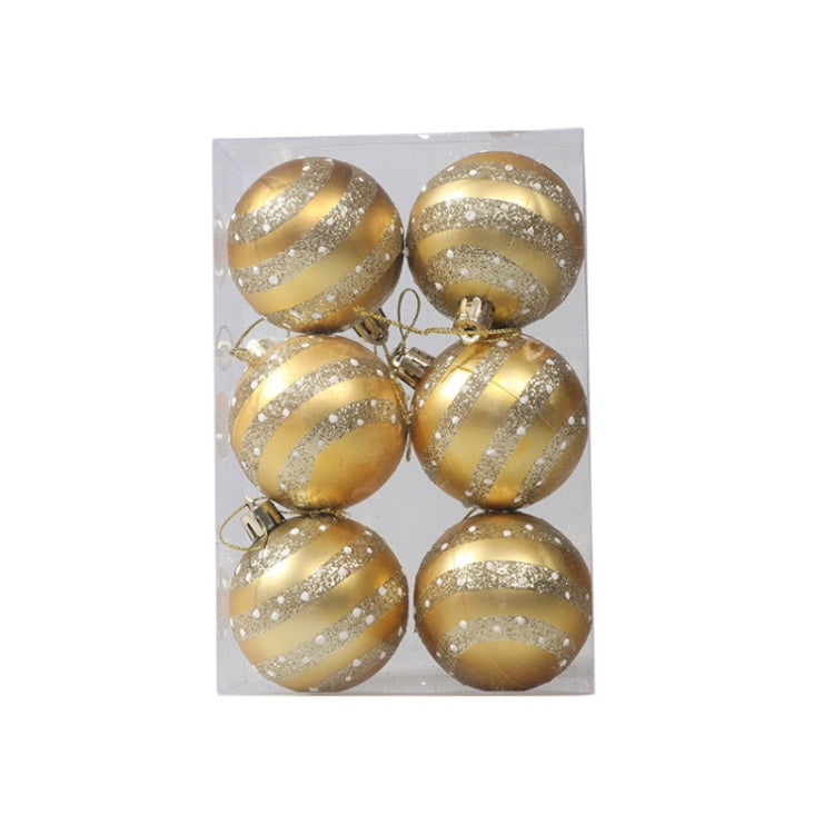 6 Stk./Pack 6 cm bemalte Weihnachtskugel Deko-Accessoires