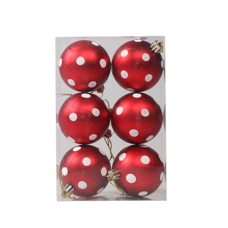 6 Stk./Pack 6 cm bemalte Weihnachtskugel Deko-Accessoires