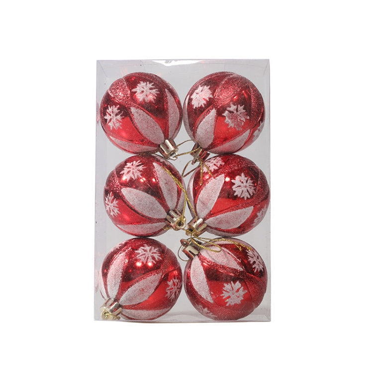 6 Stk./Pack 6 cm bemalte Weihnachtskugel Deko-Accessoires