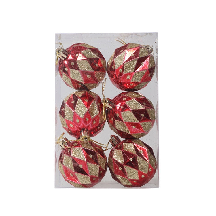 6 Stk./Pack 6 cm bemalte Weihnachtskugel Deko-Accessoires
