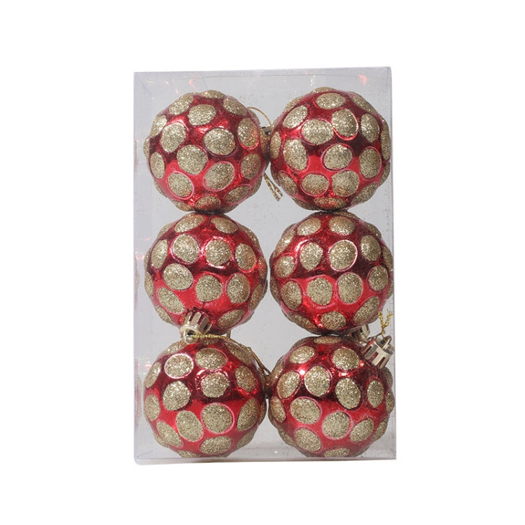 6 Stk./Pack 6 cm bemalte Weihnachtskugel Deko-Accessoires