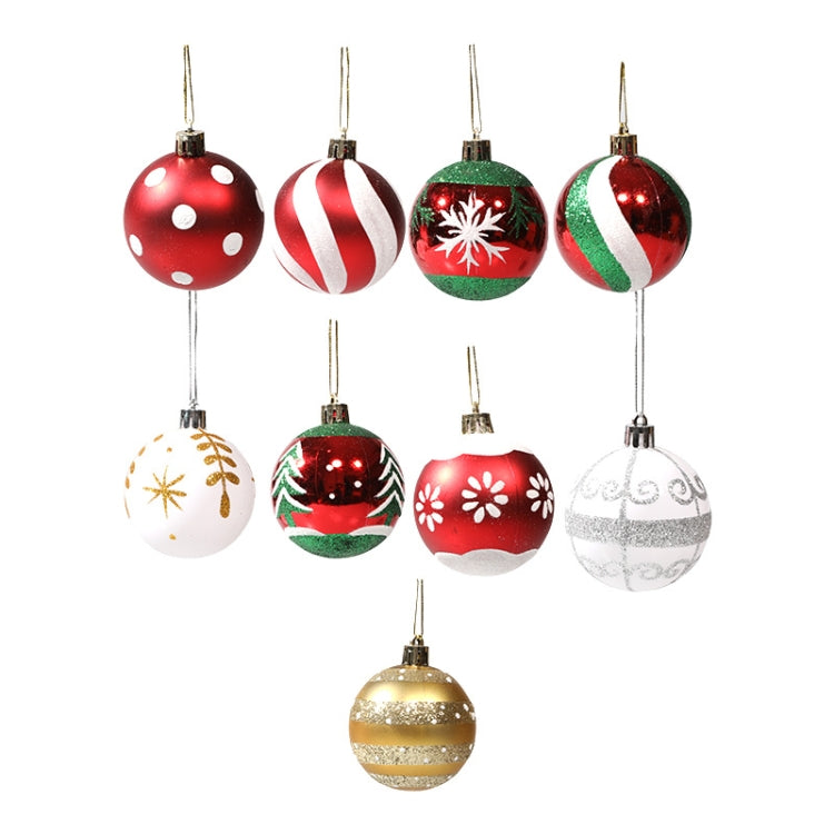 6 Stk./Pack 6 cm bemalte Weihnachtskugel Deko-Accessoires