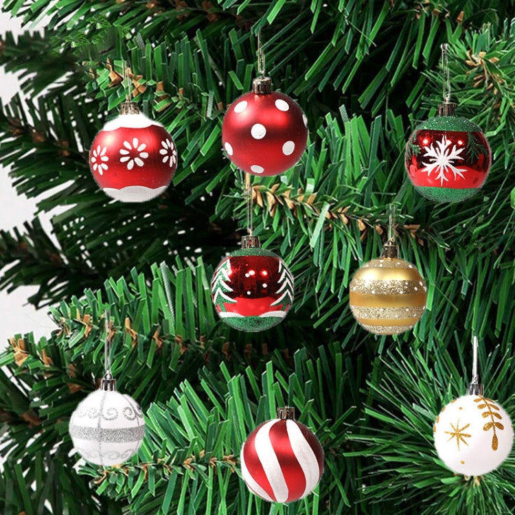 6 Stk./Pack 6 cm bemalte Weihnachtskugel Deko-Accessoires
