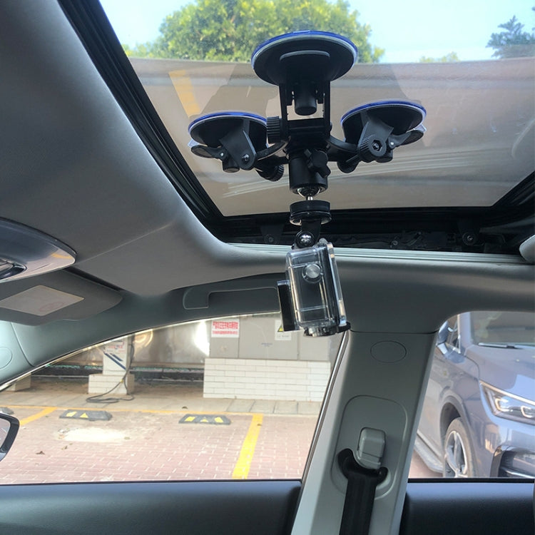 Car General Purpose Vehicle Bracket Suction Cup Fixed Glass Video Shooting Base, Shape: Suction Cup+PTZ