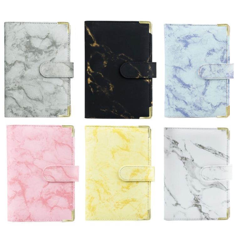 A6 Binder Budget Book Marbled Notebook PU Leather Binder