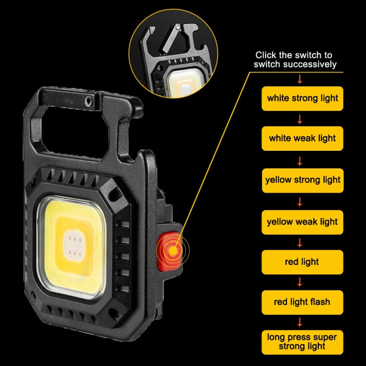 E-SMARTER W5130 Mini-Schlüsselanhänger-Taschenlampe mit starkem Licht, Spezifikation:, Licht, Mit Halterung