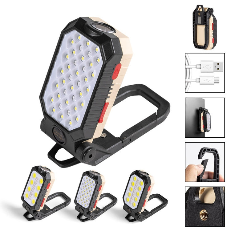 COB-Arbeitsleuchte mit USB-Ladefunktion, Haken, Notfall-Taschenlampe, Wartungslampe, Ausführung:, W598A 8-Loch, W598B Klein, W599A 10-Loch, W599B Groß