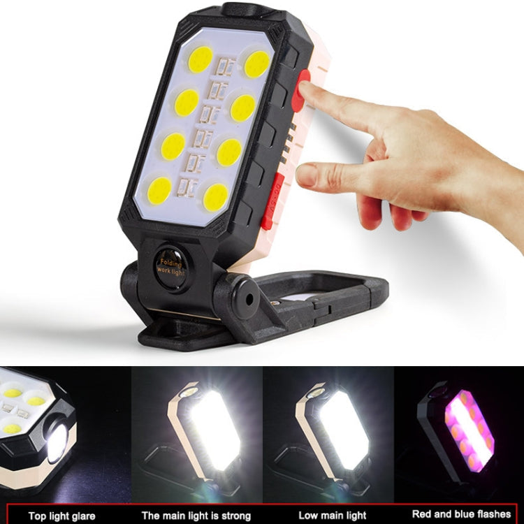 COB-Arbeitsleuchte mit USB-Ladefunktion, Haken, Notfall-Taschenlampe, Wartungslampe, Ausführung:, W598A 8-Loch, W598B Klein, W599A 10-Loch, W599B Groß