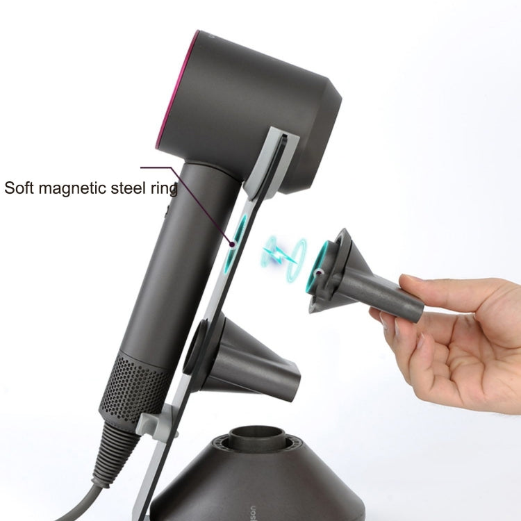 Punch Free Standing Hair Dryer Stand For Dyson 003 Silver