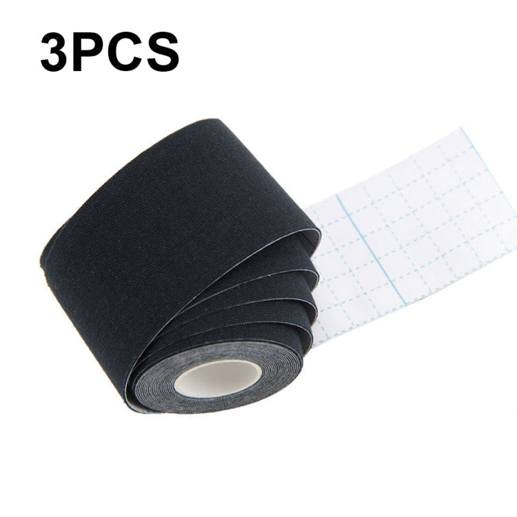 3pcs Muscle Tape Physiotherapy Sports Tape Basketball Knee Bandage, Size:, 2.5cm x 5m, 3.8cm x 5m