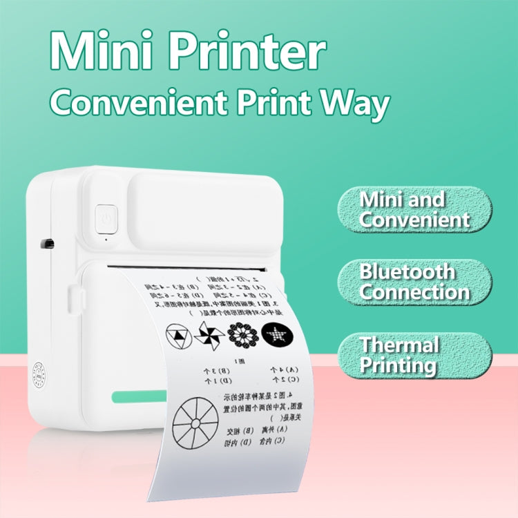 C19 200DPI Student Homework Printer Bluetooth Inkless Pocket Printer Blue Set