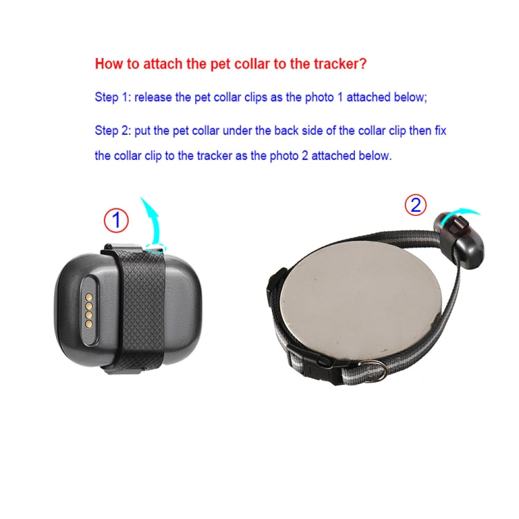 Pets GPS Tracker IP67 Waterproof Smart Collar Anti-lost Tracking for Dog Cat