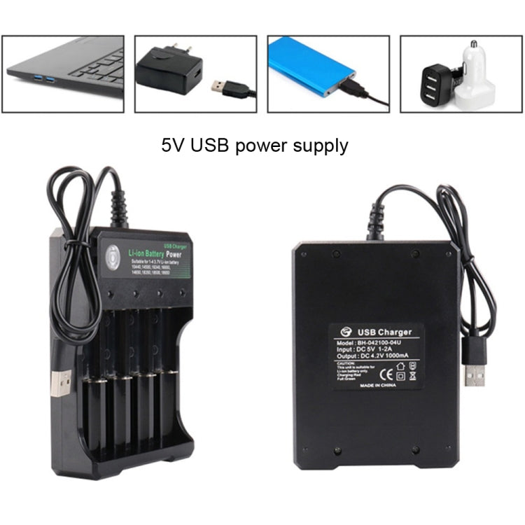 18650 4-Slot USB Lithium Battery Charger
