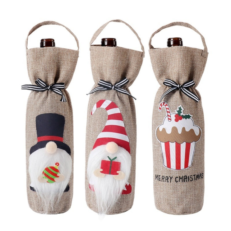 Weihnachtsdeko-Tasche Flaschenüberzug Champagner Rotweintasche