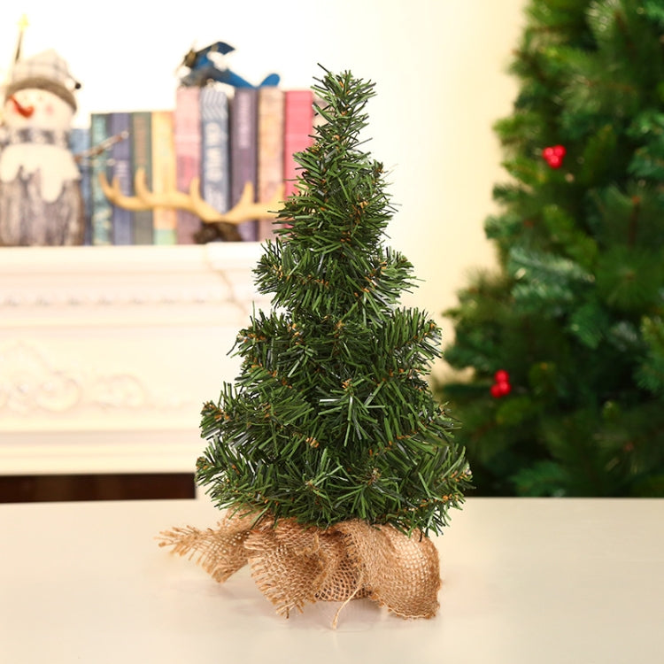 Mini-Weihnachtsbaum mit Jutesockel für Schaufenster- oder Tischdekoration, Größe: A-S11 20 cm, A-S10 30 cm