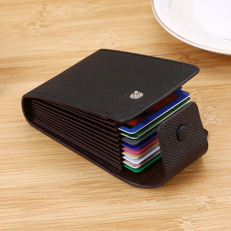 Large Capacity Card Holder Wallet Slim Organ Card Sleeve RFID Pocket Coffee Vertical