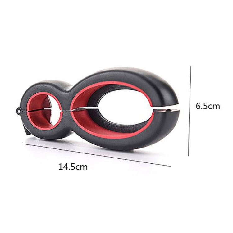 6 In 1 Simple Can Opener Multifunctional Plastic Bottle Opener, 6 In 1 Black Red