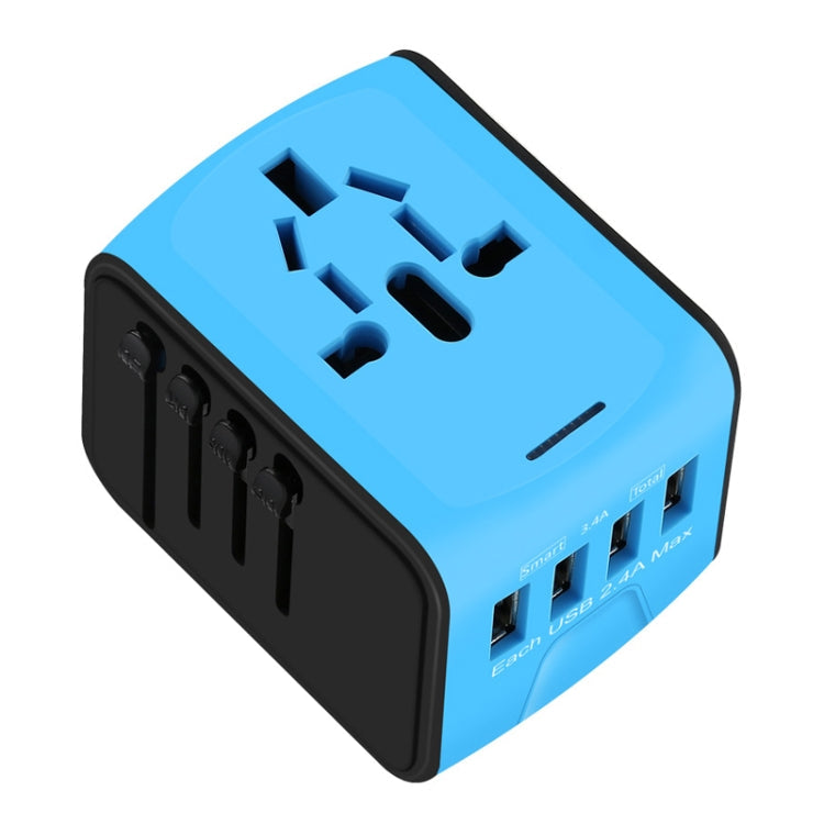 BMAX 199-04U Reise Multifunktionaler USB-Konverter 4 USB Universalsteckdose, BMAX 199-04U Blau, BMAX 199-04U Schwarz