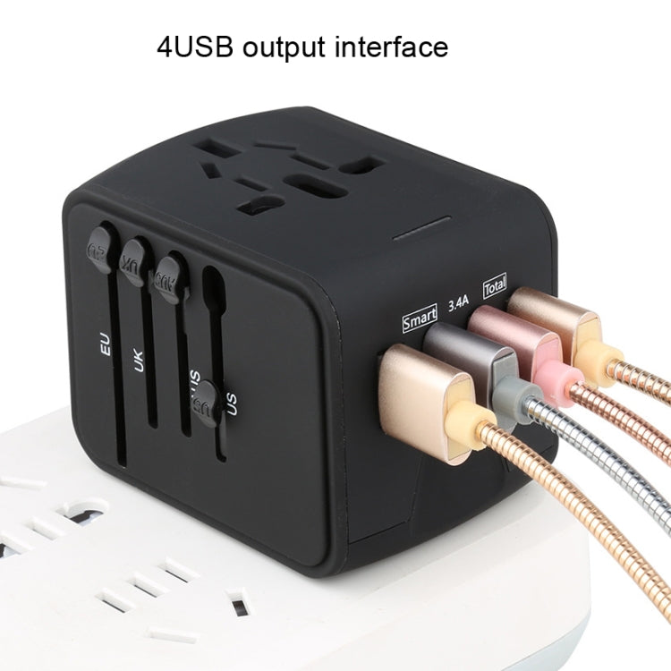 BMAX 199-04U Reise Multifunktionaler USB-Konverter 4 USB Universalsteckdose, BMAX 199-04U Blau, BMAX 199-04U Schwarz