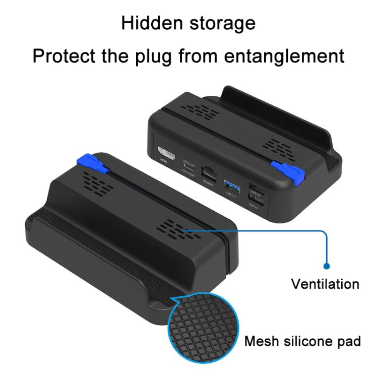 PGTECH Dockingstation für Steam Deck Spielkonsole mit Datenübertragung und Netzwerkanschluss