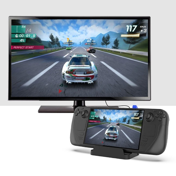 PGTECH Dockingstation für Steam Deck Spielkonsole mit Datenübertragung und Netzwerkanschluss