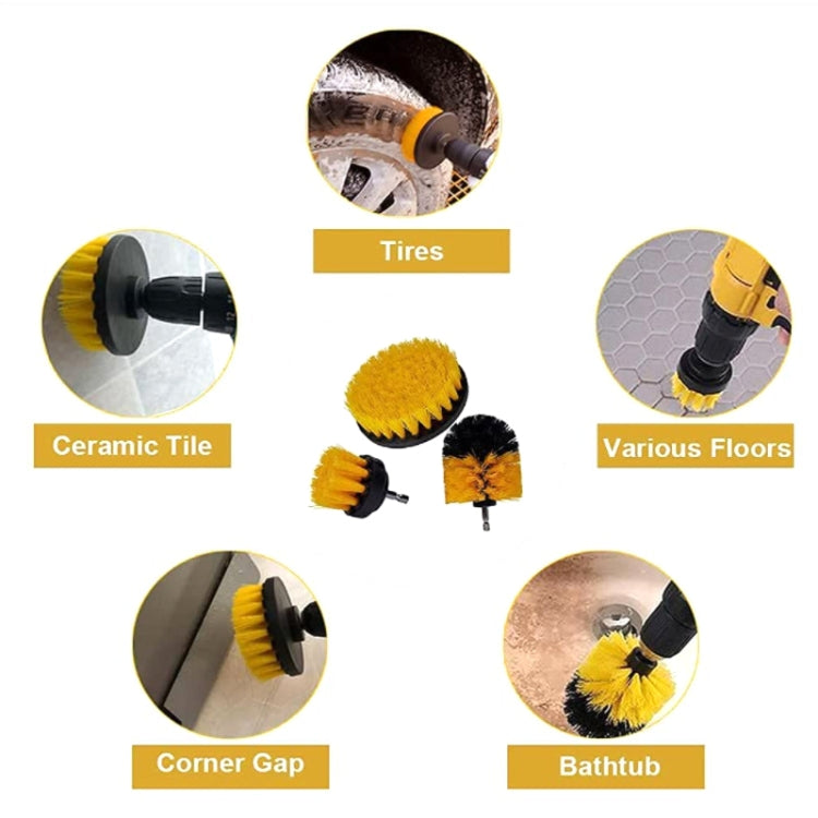 19 PCS / Set Car Beauty Cleaning Brush Details Brush Washing Glove Tool Set, 19 in 1 Red Ring, 19 in 1 Yellow Ring