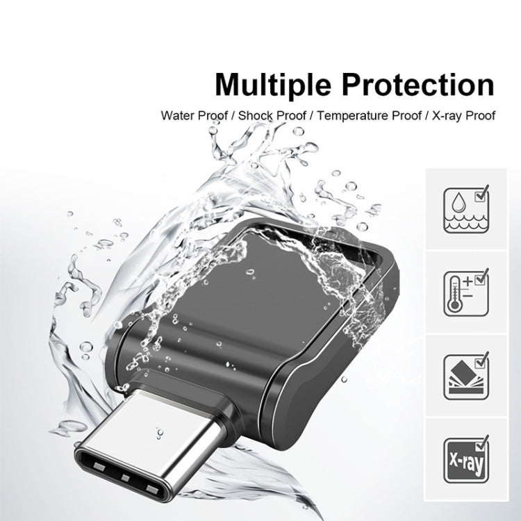 USB 2.0 + Type-C/USB-C High Speed ??Mini Computer and Phone Dual-purpose Rotary U Disk, 32GB, 64GB, 128GB