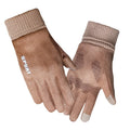 Q35 Suede Men Warm Gloves Touch Screen Sports Cycling Gloves, Q35 Khaki, Q35 Black, Q35 Dark Blue