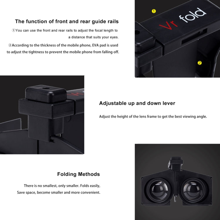Vr fold V1 Panorama-Ansicht, praktische faltbare VR-Brille, Vr fold V1