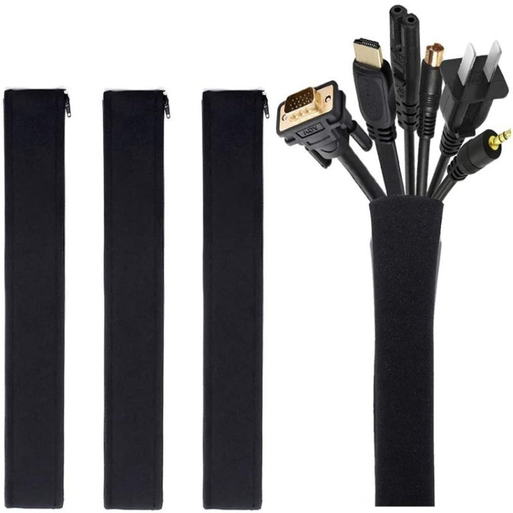 3-in-1 0,5-m-Set Kabelmanagement-Organizer-Set Kabelhülle mit Reißverschluss Kabelclip, 5-in-1, 3-in-1 0,5-m-Set, 4-teilige Reißverschluss-Kabelbinder, 3-in-1 5-m-Set
