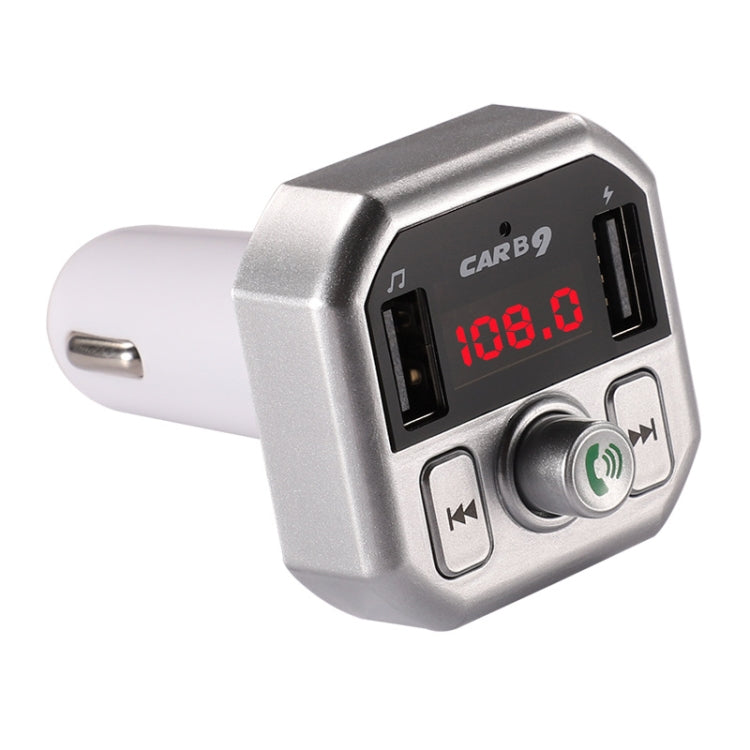 B9 Smart Digital Display Dual USB Bluetooth Car Charger with Hands-free Call Function