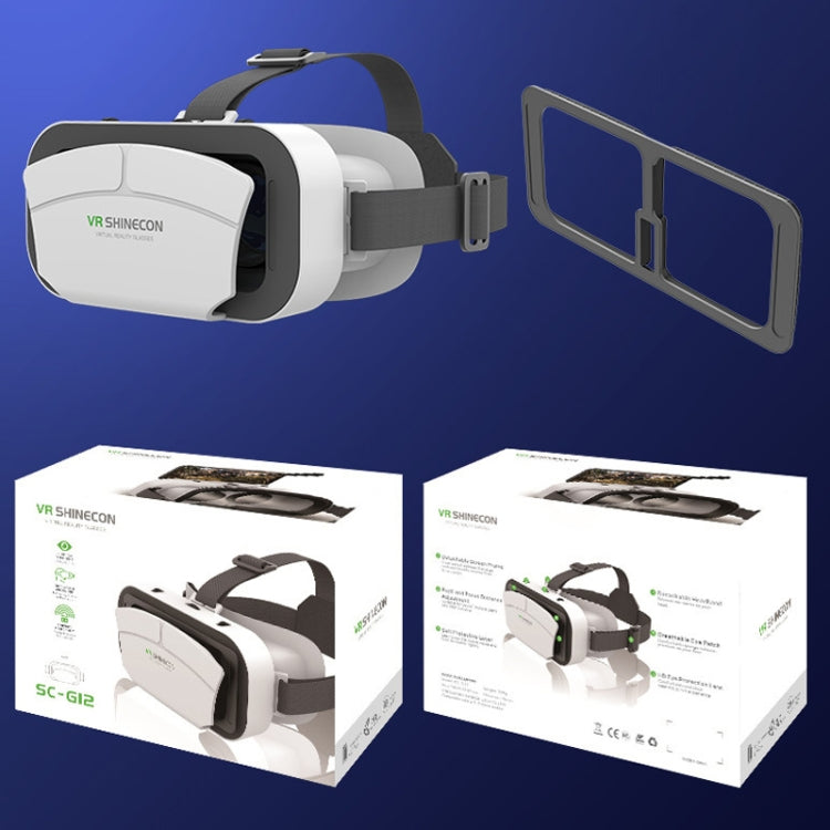 VRSHINECON G12 VR Glasses 3D Movie All In One Game Machine Immersive Virtual Reality Glasses(White)