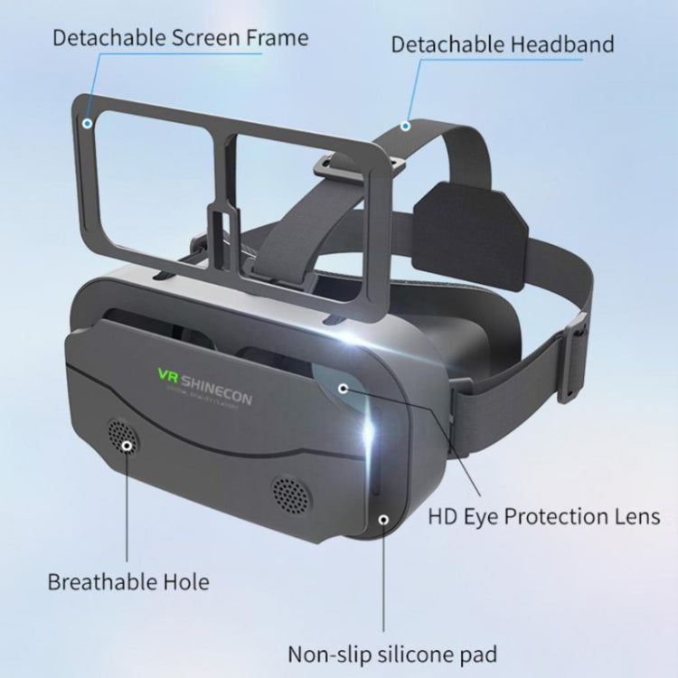 VRSHINECON G13 Virtual Reality VR Glasses Mobile Phone Movie Game 3D Digital Glasses(Black)