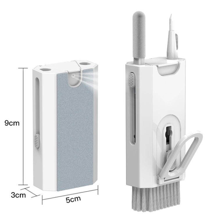 Q8 8-In-1 Multi-Function Headset Cleaning Pen Keyboard Mobile Phone Cleaner, White, Black, Blue