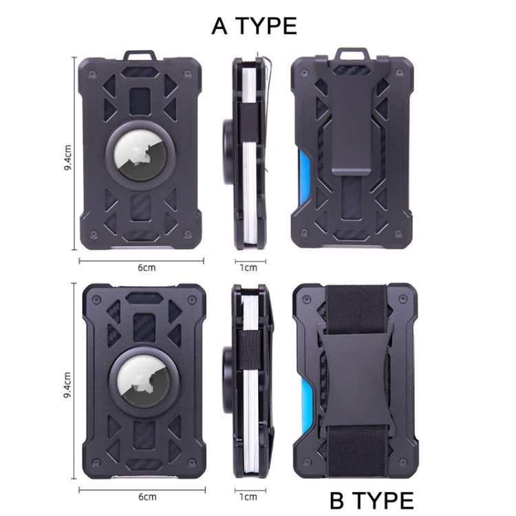 For AirTag 2nd Gen / AirTag 1st Gen Card Holder Metal Anti-Theft RFID Wallet, ak-4 A Black, ak-4 A Blue, ak-4 A  Silver, ak-4 A  Gray, ak-4 B  Black, ak-4 B Silver, ak-4 B Blue, ak-4 B Gray
