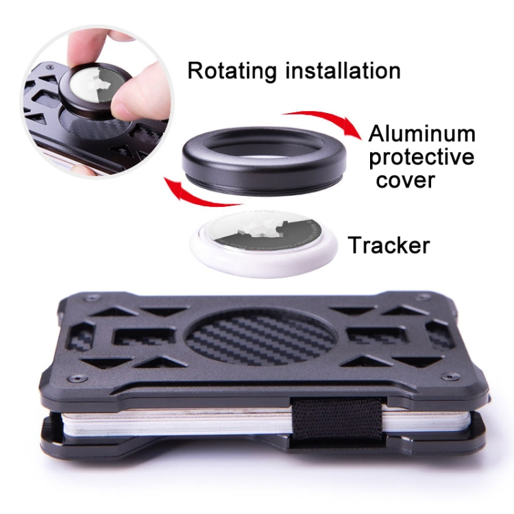 For AirTag 2nd Gen / AirTag 1st Gen Card Holder Metal Anti-Theft RFID Wallet, ak-4 A Black, ak-4 A Blue, ak-4 A  Silver, ak-4 A  Gray, ak-4 B  Black, ak-4 B Silver, ak-4 B Blue, ak-4 B Gray