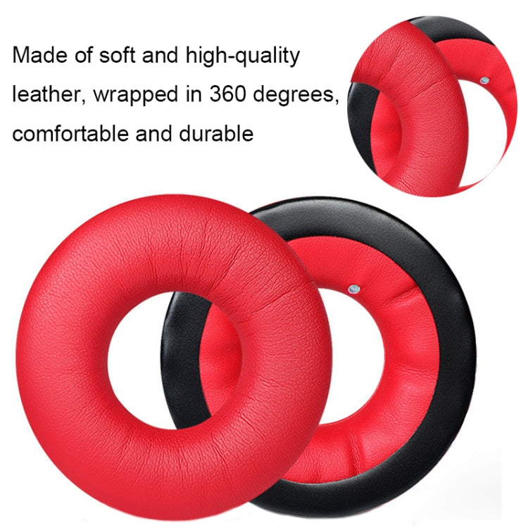 1 Paar Headset-Schaumstoffüberzug für Sennheiser HD25-1II/25/25SP/25SP-II, Schwarz, Rot, Gelb, Blau, Weiß, Schwarz gefaltet
