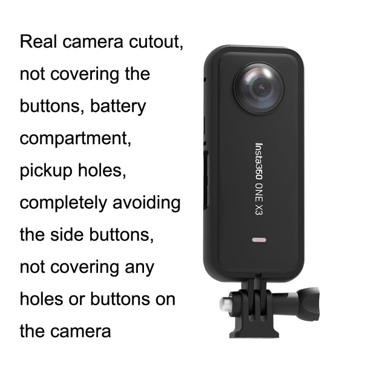 For Insta360 One X3 A516 Panoramic Sports Camera Plastic Protection Border, Protection Border