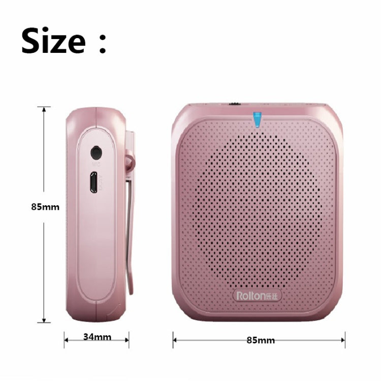 Rolton K400 Mini-Lautsprecher Megafon Sprachverstärker, unterstützt UKW-Radio, TF-Karte, MP3, K400