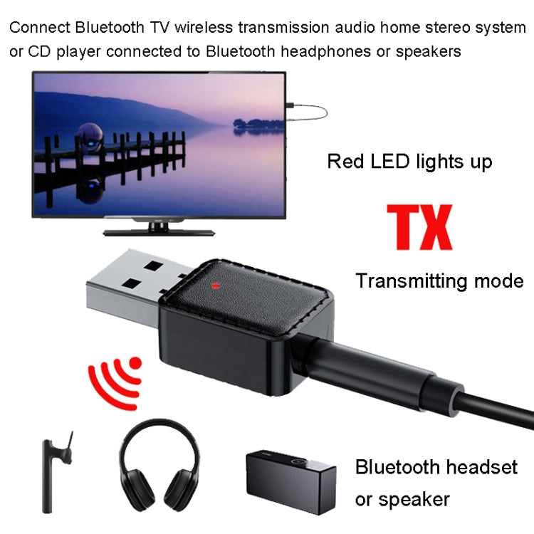 RX-TX-413 USB Bluetooth Receiving Launch 2 In 1 Adapter, RX-TX-413 Black, RX-TX-413 White